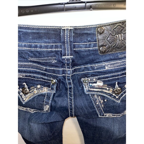 Miss Me Women’s Bootcut Jeans Size 27 30x30 Blue Western Cowgirl Rodeo Dark Wash - Picture 9 of 12